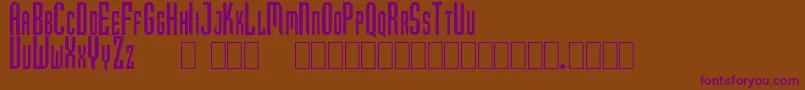 GfHubertCaps Font – Purple Fonts on Brown Background