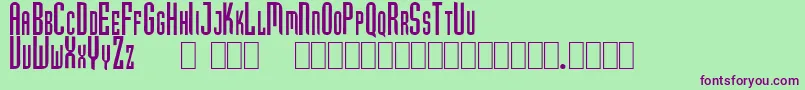 GfHubertCaps Font – Purple Fonts on Green Background