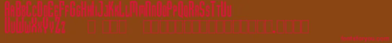 GfHubertCaps Font – Red Fonts on Brown Background