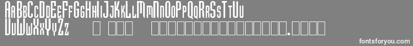 GfHubertCaps Font – White Fonts on Gray Background