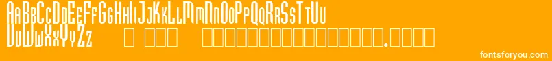 GfHubertCaps Font – White Fonts on Orange Background