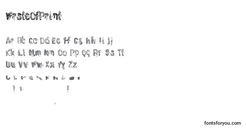 Fuente WasteOfPaint - alfabeto, números, caracteres especiales