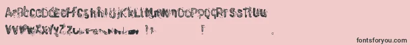 WasteOfPaint Font – Black Fonts on Pink Background