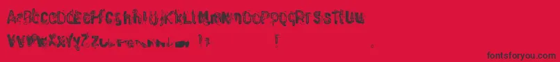 Police WasteOfPaint – polices noires sur fond rouge