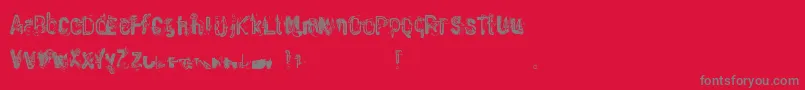 WasteOfPaint Font – Gray Fonts on Red Background