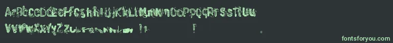 WasteOfPaint Font – Green Fonts on Black Background