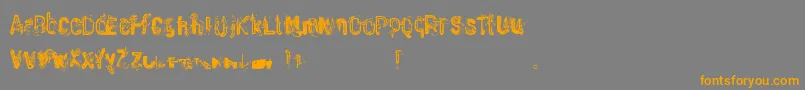 WasteOfPaint Font – Orange Fonts on Gray Background