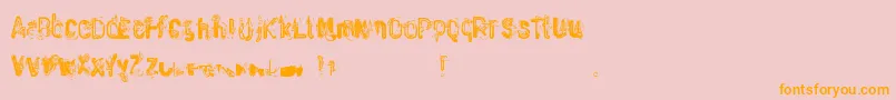 Шрифт WasteOfPaint – оранжевые шрифты на розовом фоне