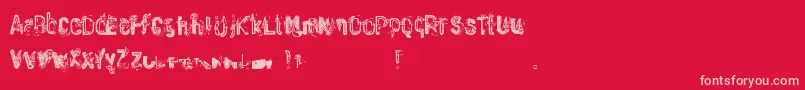 WasteOfPaint Font – Pink Fonts on Red Background