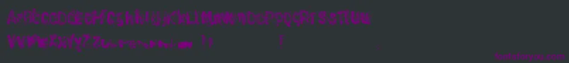 WasteOfPaint-Schriftart – Violette Schriften auf schwarzem Hintergrund