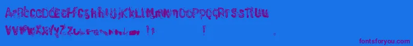 WasteOfPaint Font – Purple Fonts on Blue Background