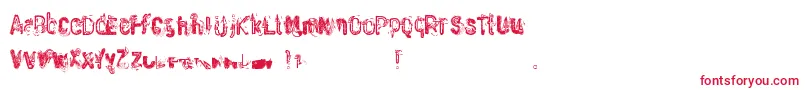 WasteOfPaint Font – Red Fonts on White Background