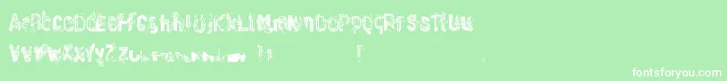 WasteOfPaint Font – White Fonts on Green Background