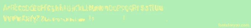 WasteOfPaint Font – Yellow Fonts on Green Background