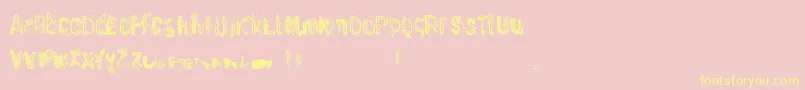 WasteOfPaint Font – Yellow Fonts on Pink Background