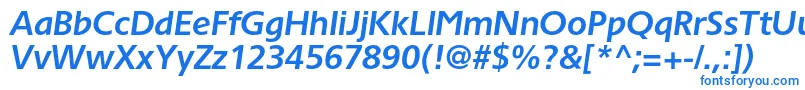 フォントTornadocBolditalic – 白い背景に青い文字