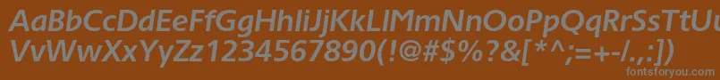 TornadocBolditalic Font – Gray Fonts on Brown Background