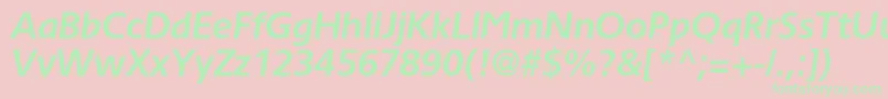 TornadocBolditalic Font – Green Fonts on Pink Background