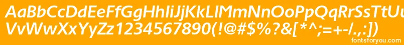 フォントTornadocBolditalic – オレンジの背景に白い文字