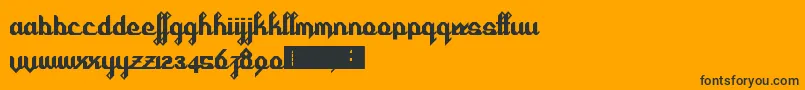 Więcej informacji o czcionce Cursivertex Czcionka Cursivertex – czarne czcionki na pomarańczowym tle