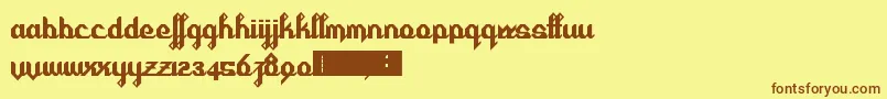 More about Cursivertex Font Cursivertex Font – Brown Fonts on Yellow Background