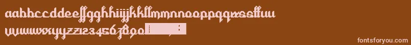Cursivertex Font – Pink Fonts on Brown Background