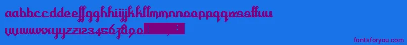 Шрифт Cursivertex – фиолетовые шрифты на синем фоне