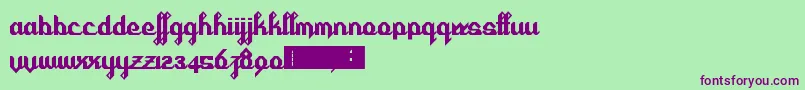 Cursivertex Font – Purple Fonts on Green Background