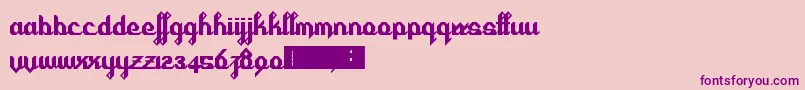 Cursivertex Font – Purple Fonts on Pink Background