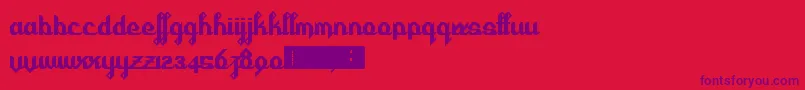 Cursivertex Font – Purple Fonts on Red Background