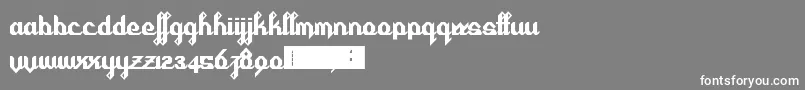 フォントCursivertex – 灰色の背景に白い文字