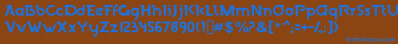 Шрифт Finchley – синие шрифты на коричневом фоне