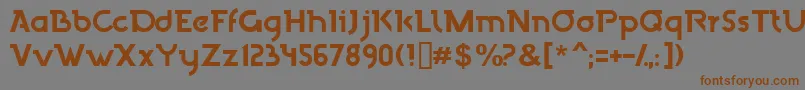 Finchley Font – Brown Fonts on Gray Background