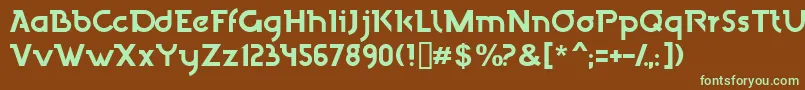 Шрифт Finchley – зелёные шрифты на коричневом фоне