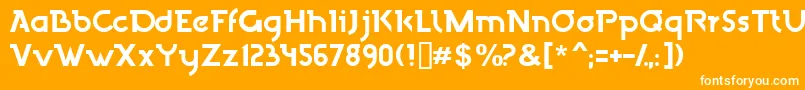 フォントFinchley – オレンジの背景に白い文字