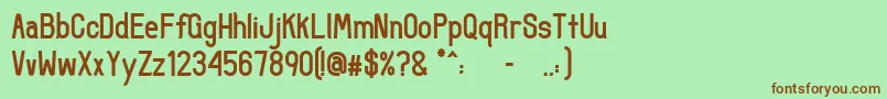 UncertainSans Font – Brown Fonts on Green Background