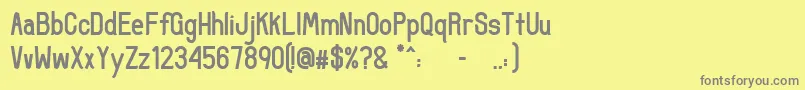 UncertainSans-Schriftart – Graue Schriften auf gelbem Hintergrund