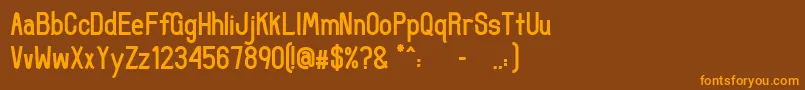 Шрифт UncertainSans – оранжевые шрифты на коричневом фоне