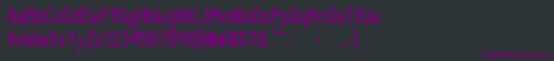 Fonte UncertainSans – fontes roxas em um fundo preto