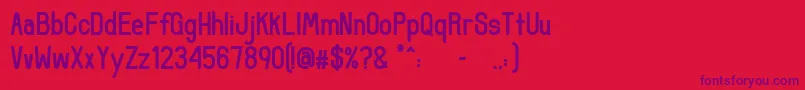 UncertainSans Font – Purple Fonts on Red Background