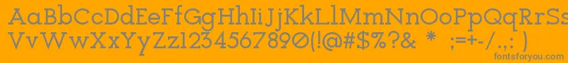 Icebreaker Font – Gray Fonts on Orange Background