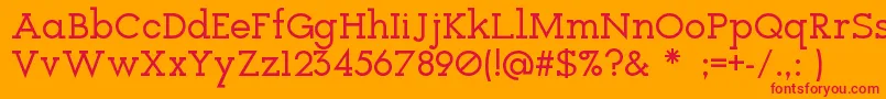 Icebreaker Font – Red Fonts on Orange Background