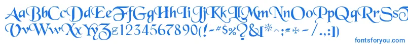 フォントToloisiRegular – 白い背景に青い文字