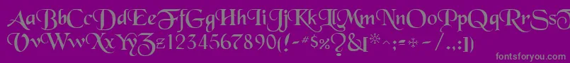 Шрифт ToloisiRegular – серые шрифты на фиолетовом фоне