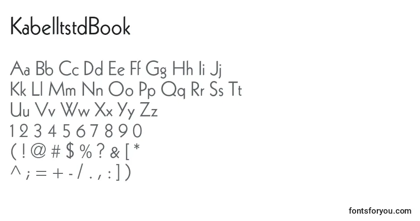 A fonte KabelltstdBook – alfabeto, números, caracteres especiais