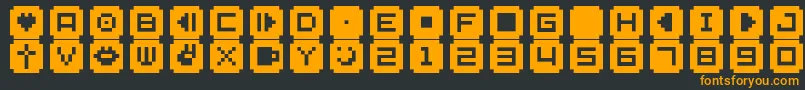 BmStampCyrNormal Font – Orange Fonts on Black Background