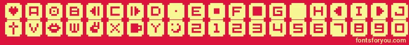 BmStampCyrNormal Font – Yellow Fonts on Red Background