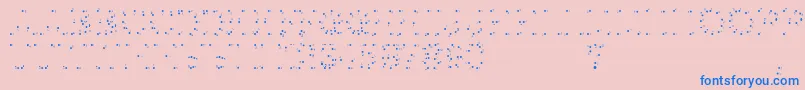 Więcej informacji o czcionce Opointeafaire Czcionka Opointeafaire – niebieskie czcionki na różowym tle