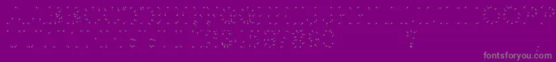 Opointeafaire-fontti – harmaat kirjasimet violetilla taustalla
