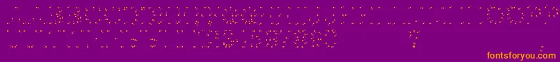 Fonte Opointeafaire – fontes laranjas em um fundo violeta